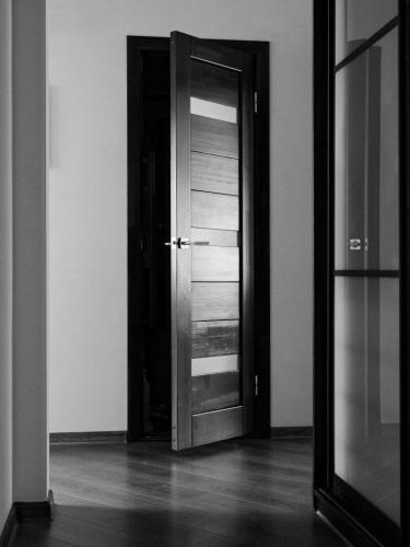 interior wood doors with a metal handle